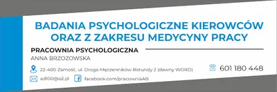 Pracownia Psychologiczna - badania kierowców Anna Brzozowska